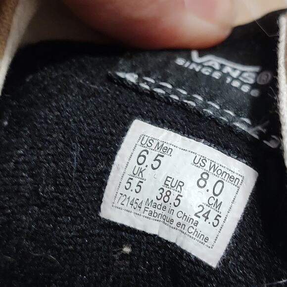 Vans Sk8-Hi Sneakers Tan/Pattern Women's 8 Mens 6.5 #721454 - Picture 14 of 15